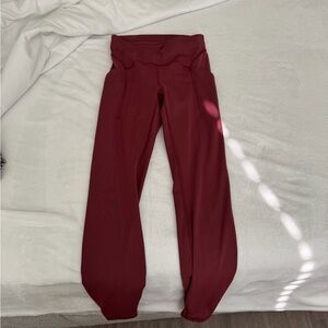 lululemon athletica Wine Red Athletic Leggings